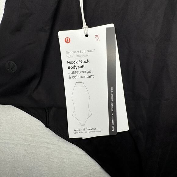 Lululemon Nulu Mockneck Sleeveless Bodysuit black Size XL New With Tags - Picture 3 of 10